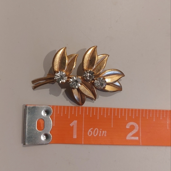 Bundle of 3 Vintage leaf brooches circa 1960's - Picture 4 of 5